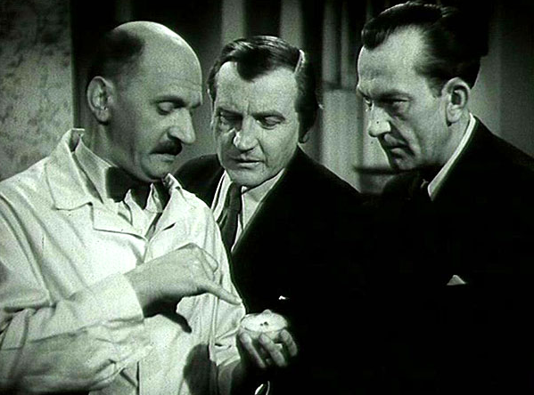 Ota Motyčka, Vladimír Řepa a Vítězslav Boček ve filmu 13. revír (1946)