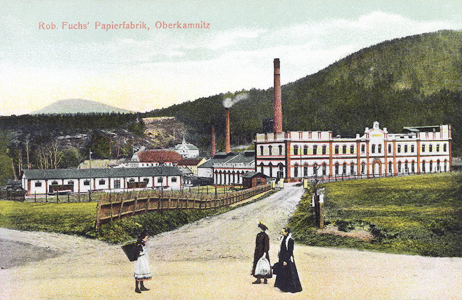 Papírna v Horní Kamenici byla vystavěna v roce 1901