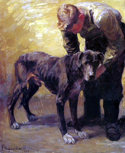Mann mit Dogge (Muž s dogou), 1904