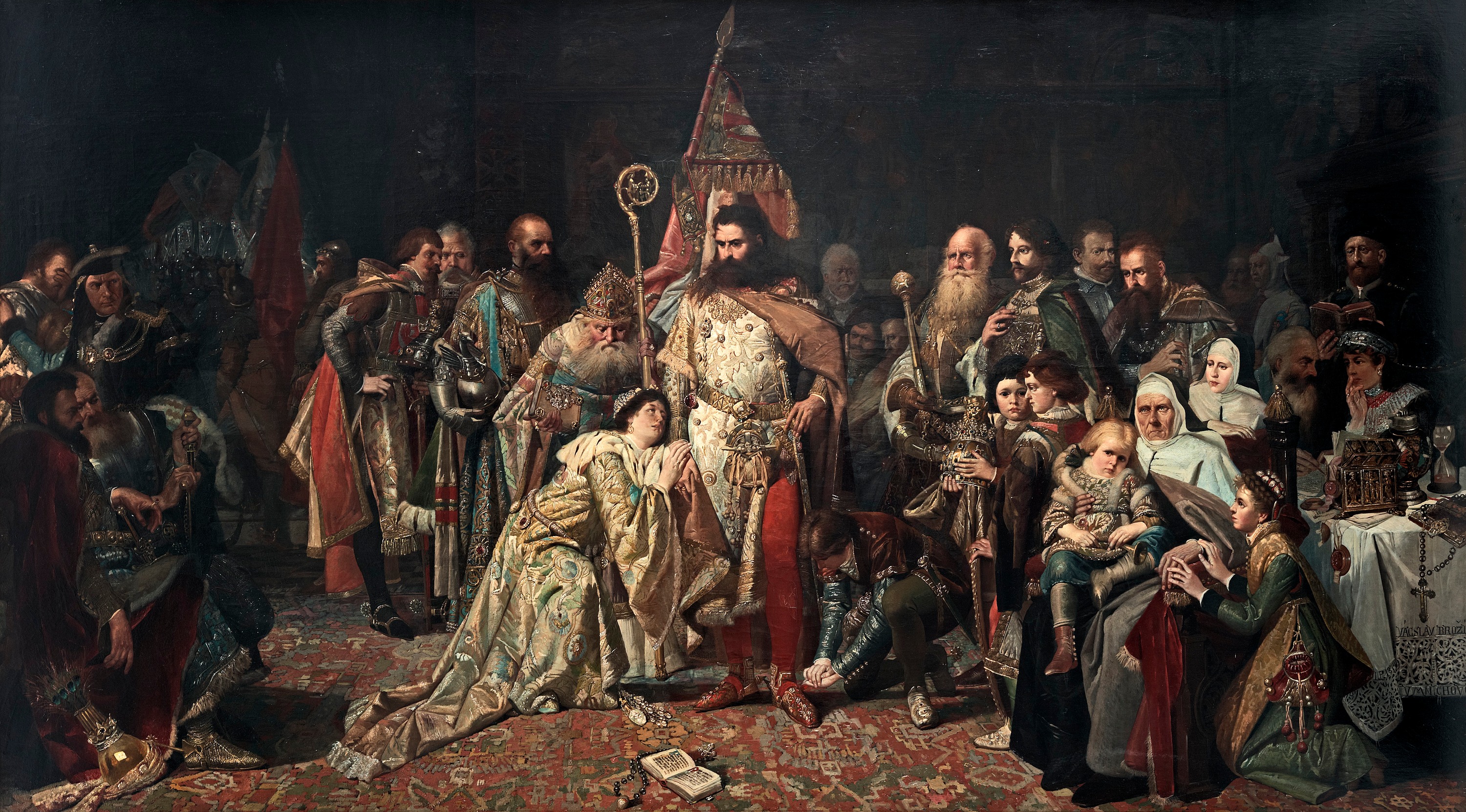 Loučení Přemysla Otakara II. s rodinou, 1874