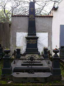 Hrob Karla Bendla na Olšanských hřbitovech v Praze