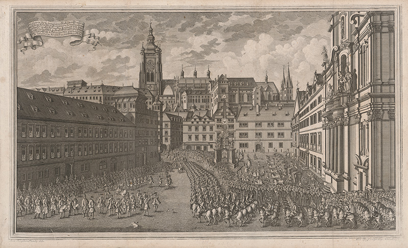 Slavnostní pochod vojsk u příležitosti korunovace Marie Terezie, 1743