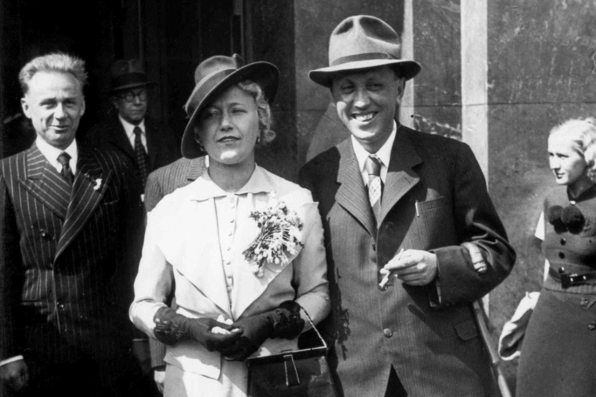 Svatba Karla Čapka a Olgy Scheinpflugové, 1935