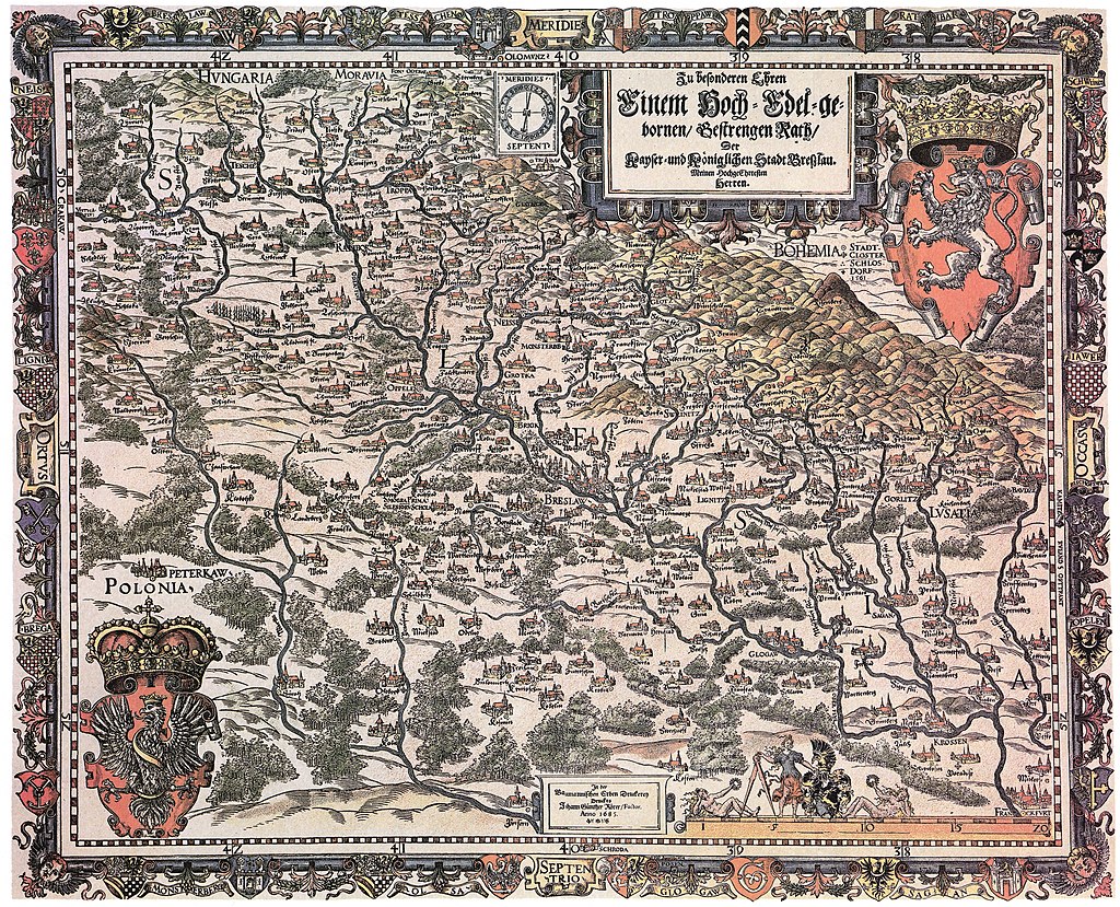 Helwigova mapa Slezska z roku 1561