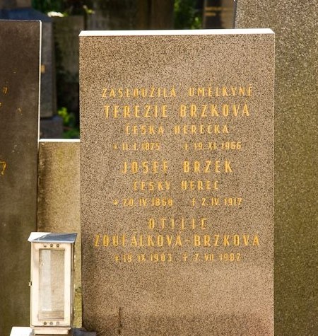 Hrob Terezie Brzkové na Vyšehradském hřbitově v Praze