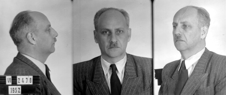 Vazební fotografie Ludvíka Frejky, 1952