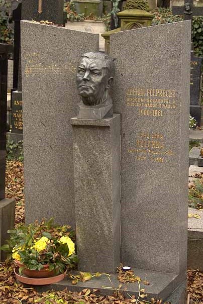 Hrob Zdeňka Folprechta na Vyšehradském hřbitově v Praze