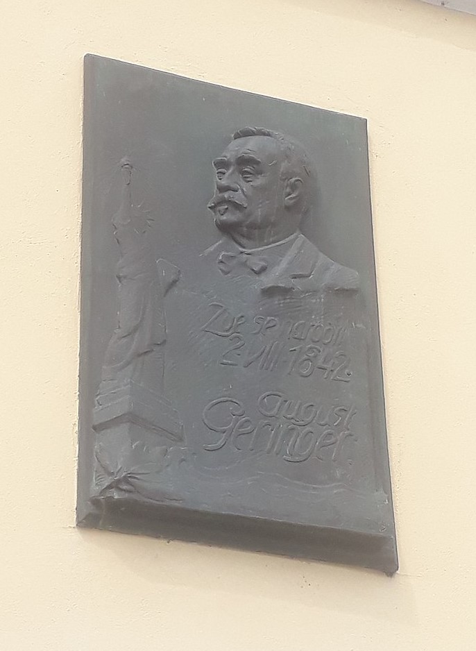 Pamětní deska na Geringerově rodném domě v Březnici