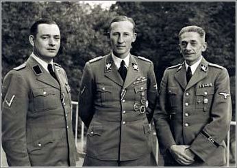 Horst Böhme, Reinhard Heydrich a Karl Hermann Frank v září 1941 v Praze