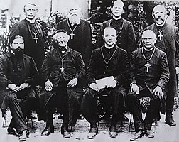 Starokatolický kongres v Rotterdamu v roce 1894, A. Czech sedí první zleva