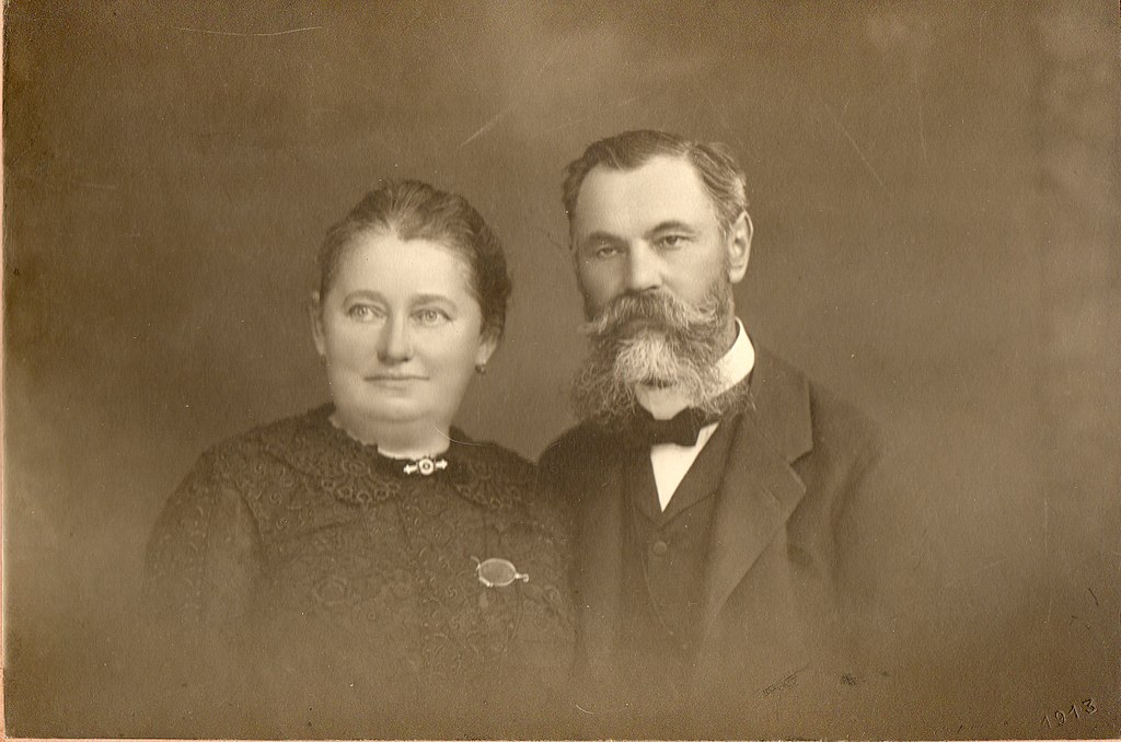 Antonín Dvořák s manželkou