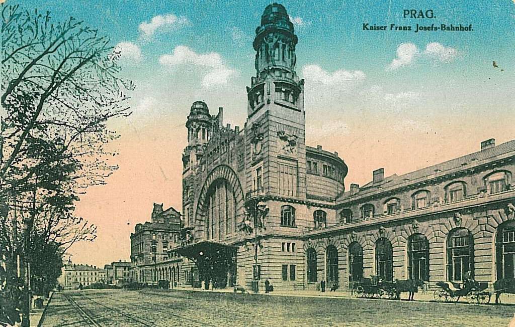 Budova Hlavního nádraží v Praze, vystavěna 1901-1909