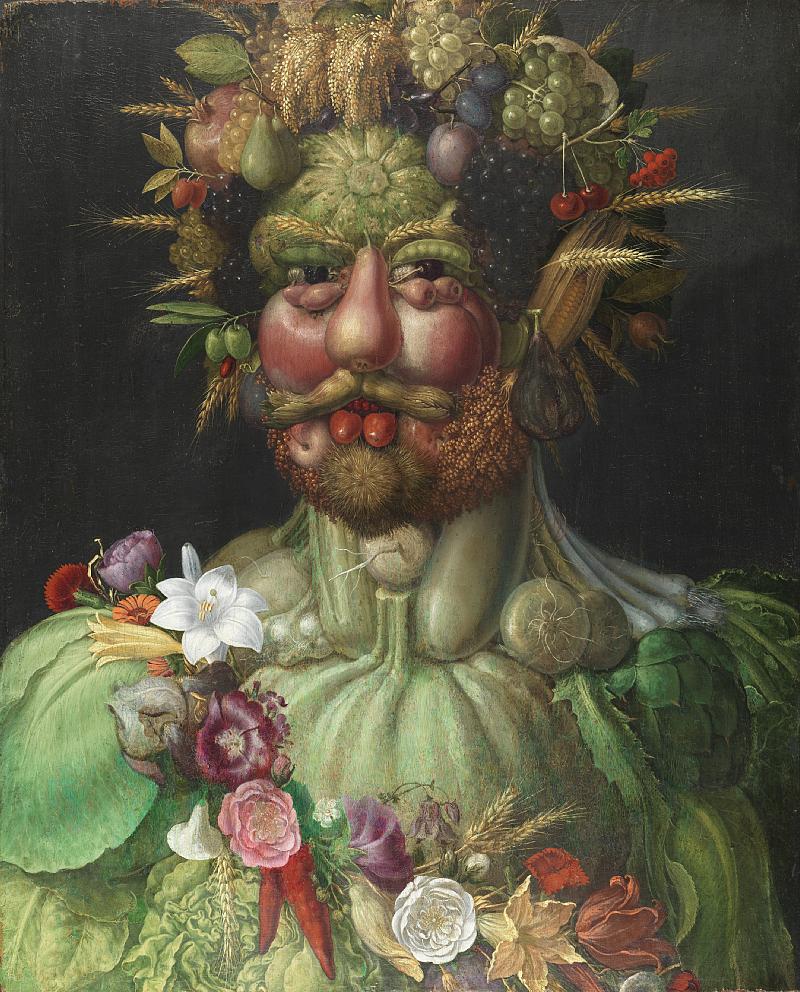 Rudolf II. jako bůh Vertumnus, okolo 1590