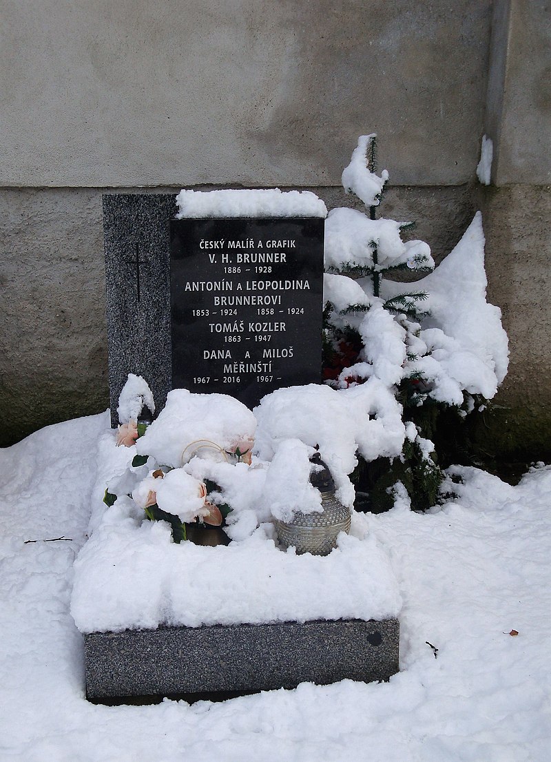 Hrob V. H. Brunnera na Olšanských hřbitovech v Praze
