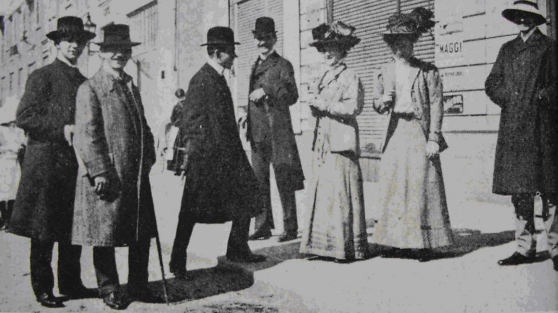 Zakladatelé Artělu v roce 1908 (Jaroslav Benda je druhý zleva)