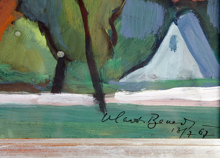 Letní krajina, olej na malířské desce, 1967