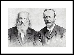 Dmitrij Mendělejev a Bohuslav Brauner, 1900