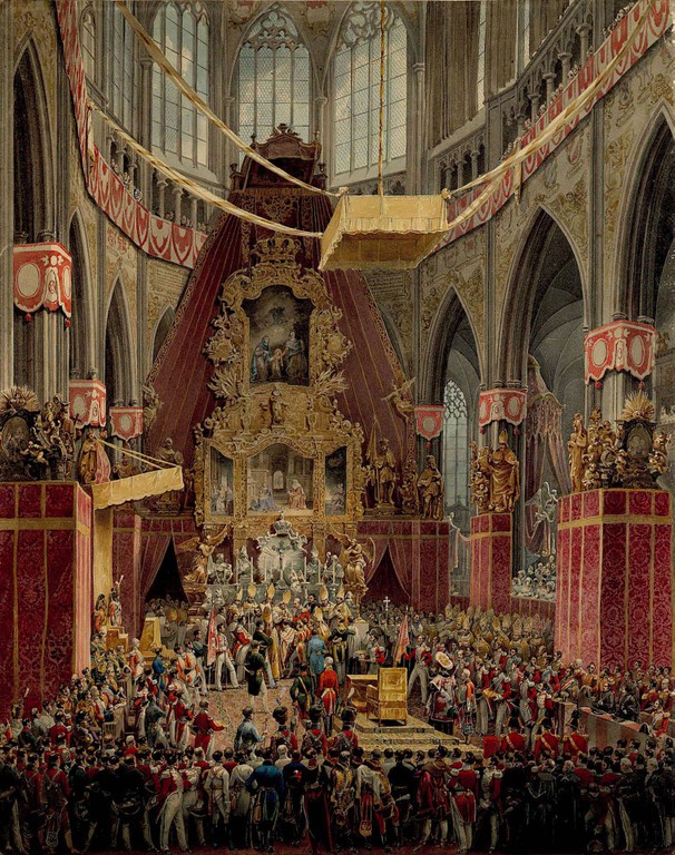 Korunovace Ferdinanda I. ve svatovítské katedrále, 1836