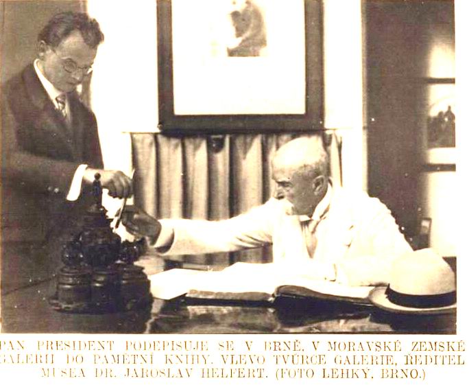 Jaroslav Helfert s prezidentem T. G. Masarykem