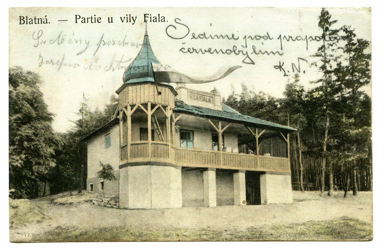 Vilu v Blatné navrhl Karel Fiala pro svého bratra Theodora, vystavěna byla v roce 1906