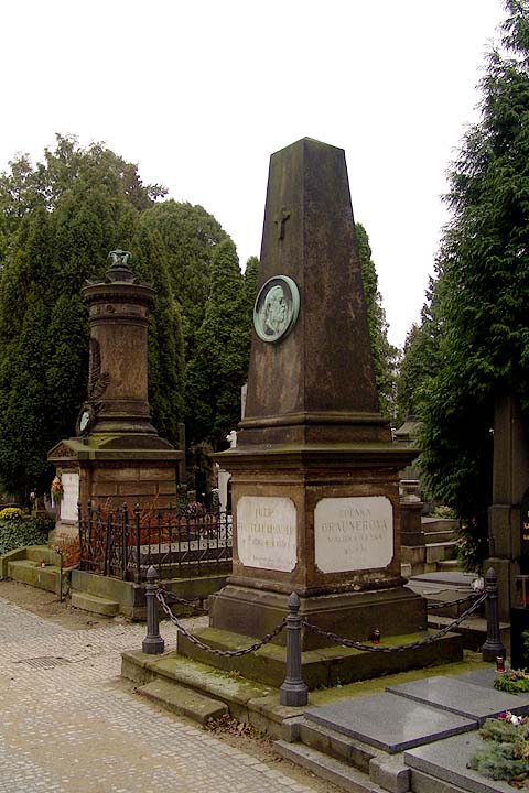 Hrob F. A. Braunera na Vyšehradském hřbitově