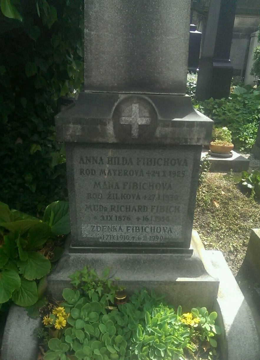 Hrob Richarda Fibicha na Vyšehradském hřbitově v Praze