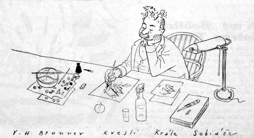 Vlastní karikatura, 1925 (Rozpravy Aventina)