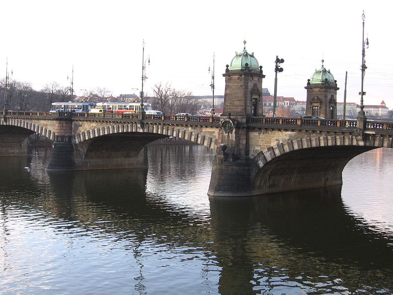Most legií, původně most Františka Josefa I., vystavěn 1898-1901