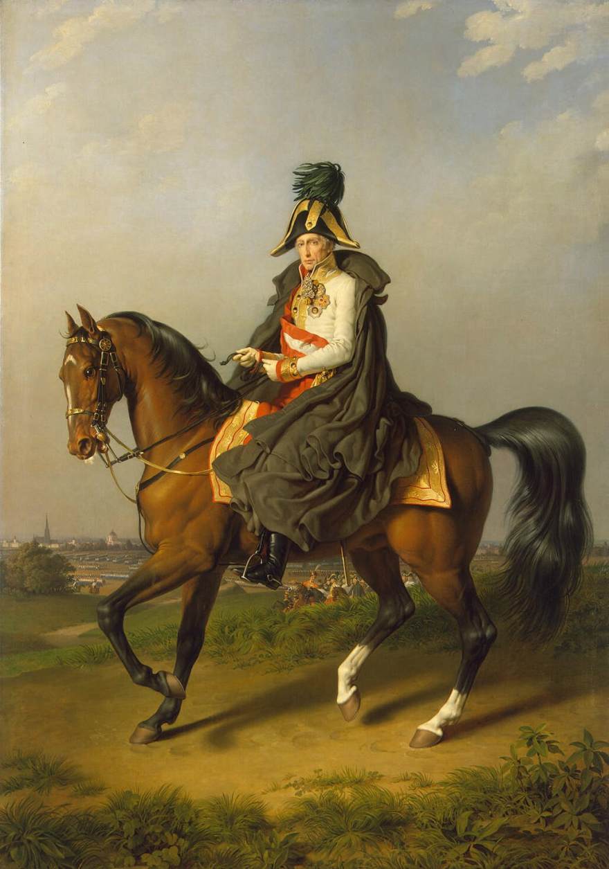 Jezdecký portrét Františka I., 1835 (namaloval Peter Krafft)