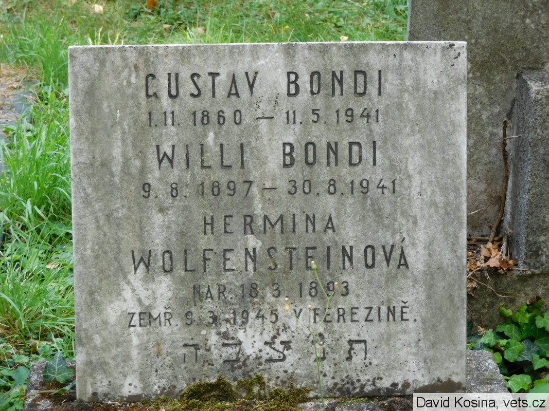 Hrob Gustava Bondiho v Brně-Židenicích