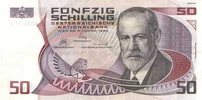 Sigmund Freud na rakouském šilinku