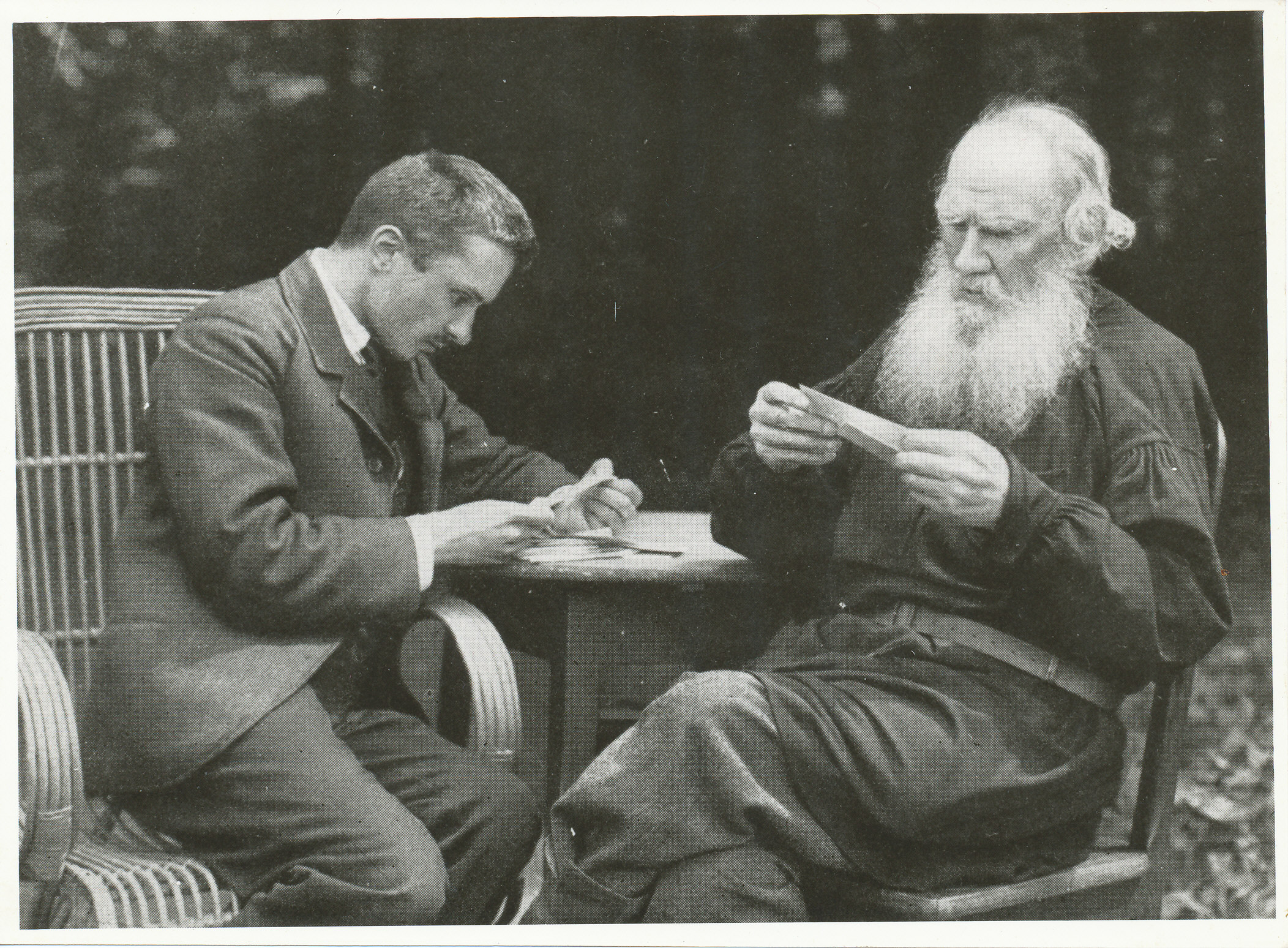 Valentin Fjodorovič Bulgakov a L. N. Tolstoj v roce 1910