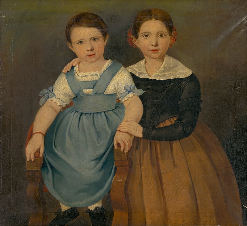 Dvojportrét dívek, 1844