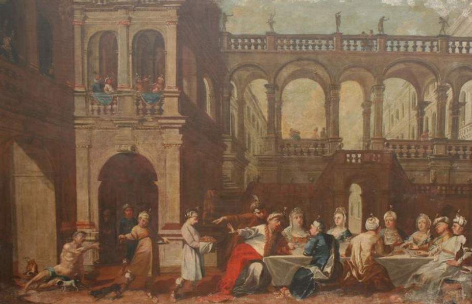 Podobenství o boháči a chudém lazarovi (Moravská galerie)