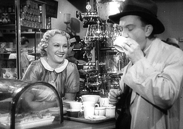 Adina Mandlová s Vítězslavem Bočkem ve filmu Panenství (1937)