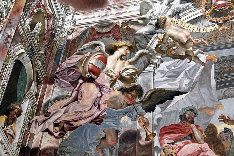 Řád svatého rouna - freska v Trojském zámku v Praze