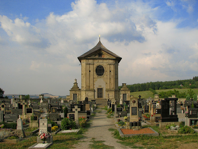 Barokní hřbitov ve Střílkách, vystavěn před 1743