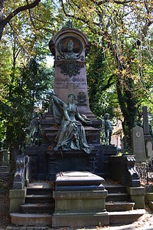 Hrob Julia Grégra na Olšanských hřbitovech v Praze