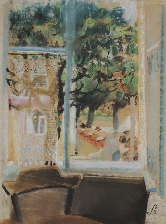 Pohled z okna ve Františkových Lázních, 1936